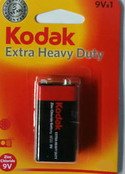 ELEMENTAS KODAK HEAVYDUTY ZNCL 6F22 9V 1XBL