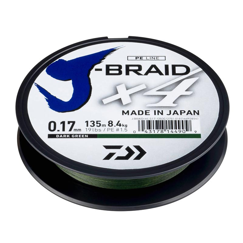 Pintas valas Daiwa J-Braid x4 Dark Green